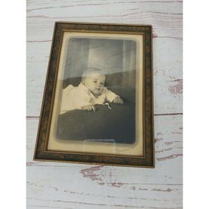 Vintage Black And White Bachrach Signed Brown Baby Photo
